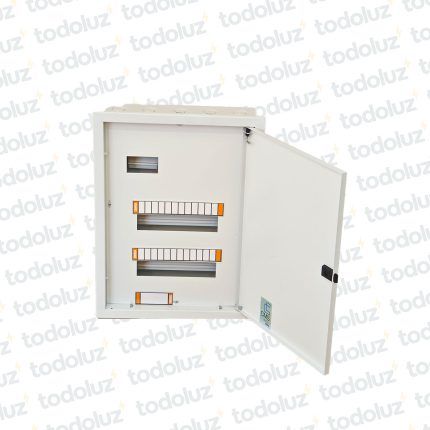Tablero Embutir Metal Din 24 Modulos c/ Distribucion RST+N+T 125A Blanco Cominsa