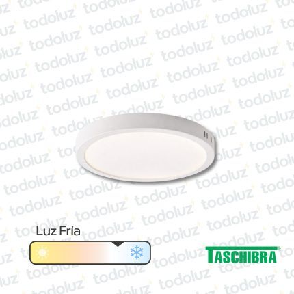 Panel Led Redondo p/ Adosar 12W Luz Fria 6500°k Taschibra