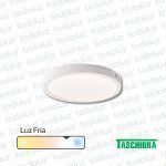 Panel Led Redondo p/ Adosar 12W Luz Fria 6500°k Taschibra
