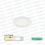 Panel Led Redondo p/ Embutir 6W Luz Calida 3000°k Taschibra
