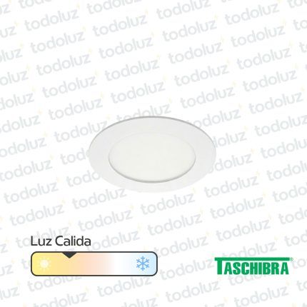 Panel Led Redondo p/ Embutir 6W Luz Calida 3000°k Taschibra