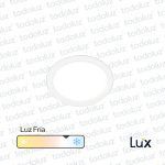 Panel Led Redondo p/ Embutir 18W Luz Fria 6500°k MG Lux