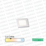 Panel Led Cuadrado p/ Embutir 3W Luz Calida 3000°k Taschibra