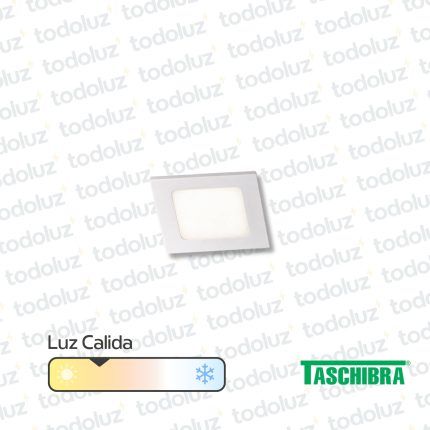 Panel Led Cuadrado p/ Embutir 3W Luz Calida 3000°k Taschibra