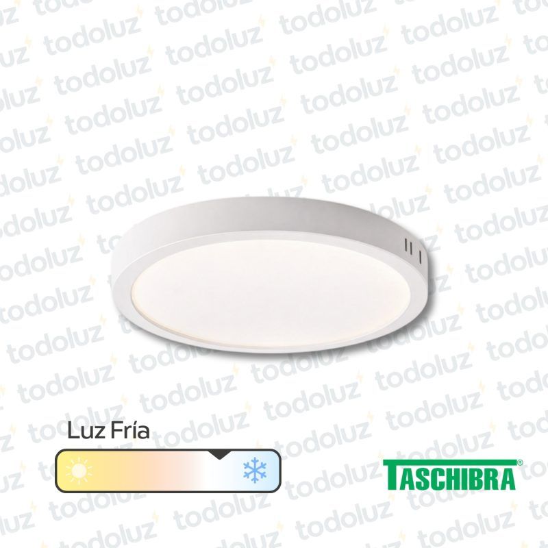 Panel Led Redondo p/ Adosar 18W Luz Fria 6500°k Taschibra