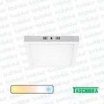 Panel Led Cuadrado p/ Adosar 24W Smart Luz Regulable Fria/Calida 220Vac Taschibra