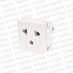 Mod. Tomacte. 36mm (1.1/2 Mod) Computacion 2P+T 16A 250V Blanco Ek