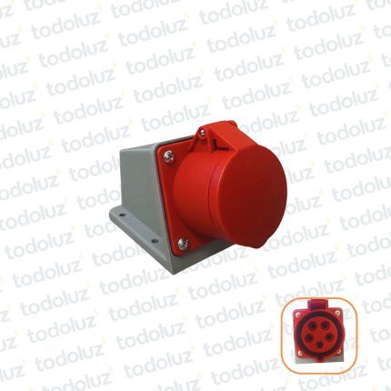 Tomacte. Adosar Industrial 6H 3x16A+T+N (5 Pin) IP44 380-415V Rojo Qi