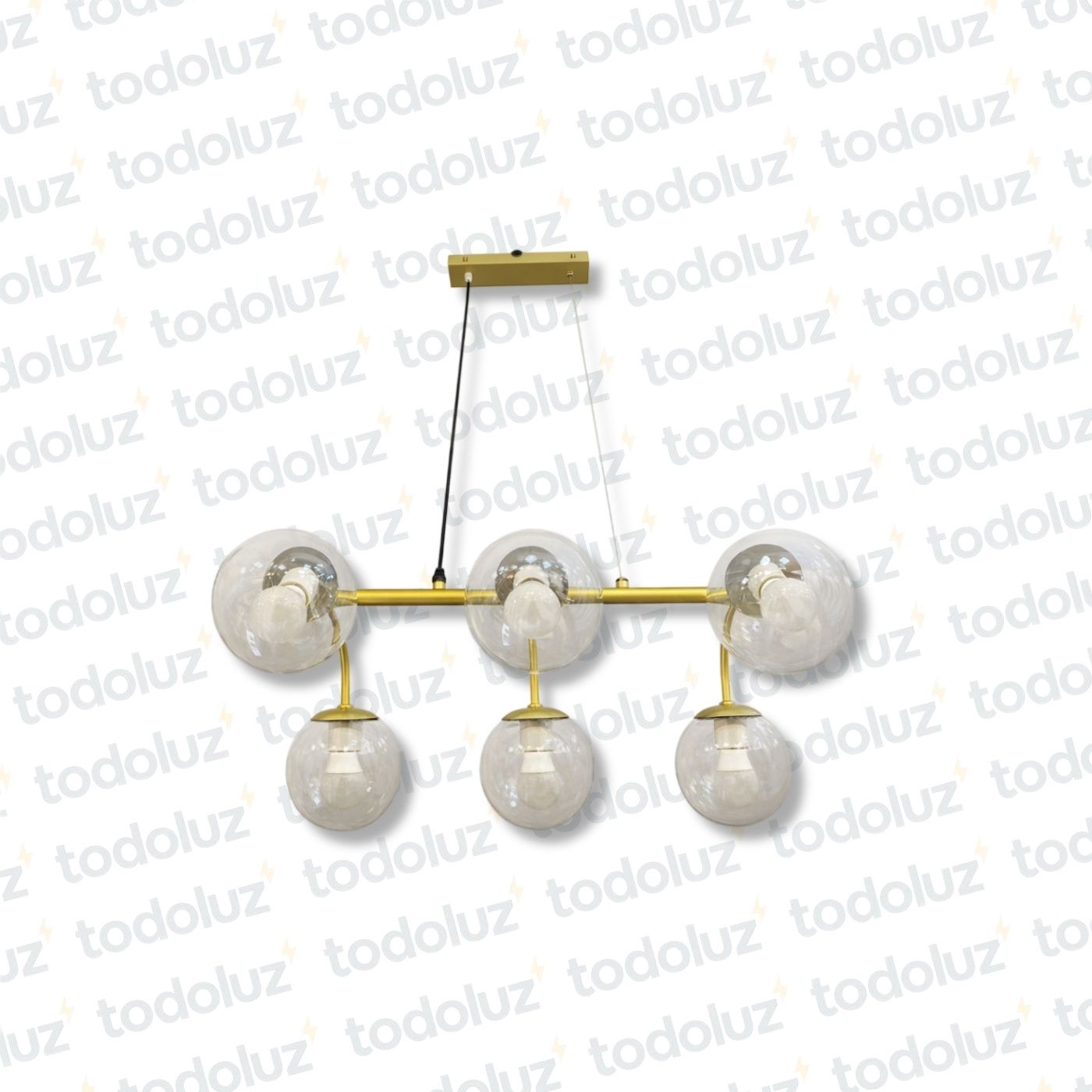 dfb10906-f53e-42ce-9c8b-285e500c842a-13106.jpg Colgante Barra Dorada con Esferas V. Transp. 6*E27 (54.1140)