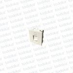 Mod. Toma Red RJ45 36mm (1.1/2 Mod) Cat.5 Blanco Ek