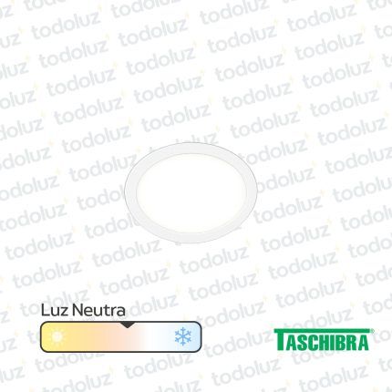 Panel Led Redondo p/ Embutir 12W Luz Neutra 4000°k Taschibra
