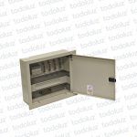 Tablero Embutir Metal Din 12 Modulos c/ Distribucion RST+N+T 63A Beige Cominsa