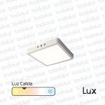 Panel Led Cuadrado p/ Adosar 18W Luz Calida 3000°k MG Lux