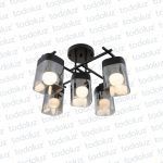 Araña Negra con V. Cuadrado Fume 5*E27 (53.153)