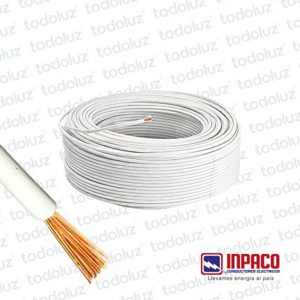 Cable Multifilar 6mm² Blanco 750V Antillama (x.Rollo/100m) Inpaco