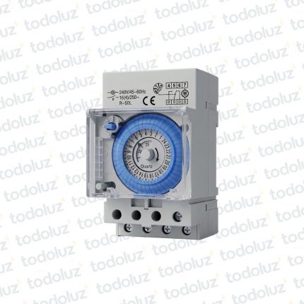 Interruptor Horario 24HS 16A 250V Analogico c/ Reserva