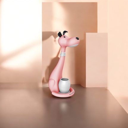 Luminaria de Mesa Perrito Rosa c/Lapicero 6w 3Tonos 3Intensidades + Luz Noctura 220Vac