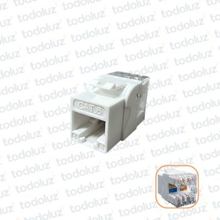 Conector Hembra Jack RJ45 Cat.6 Blanco