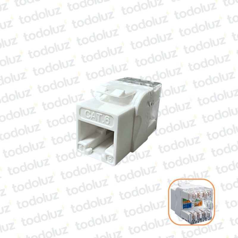 Conector Hembra Jack RJ45 Cat.6 Blanco