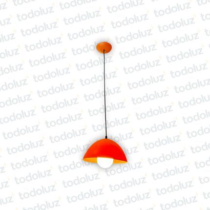 Colgante Semicirculo PVC Naranja Ø 260 mm 1*E27 (54.923)(Liquidacion)