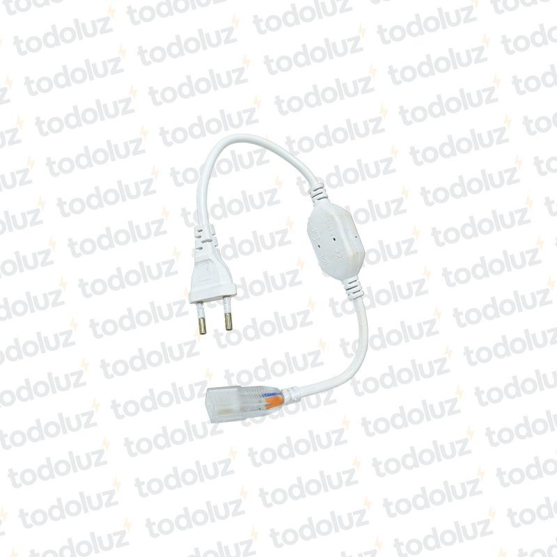 Conector p/ Manguera Led Neon 6mm (Pin 6mm) c/ Rectificador AC/DC 220V