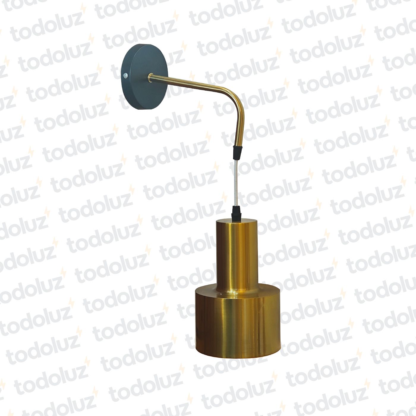 Aplique Metal Dorado c/Pantalla Colgante 1*E27 (50.474)(Liquidacion)