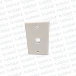 Placa Keystone (Face Plate) 1 Puerto Embutir 4x2 Blanco