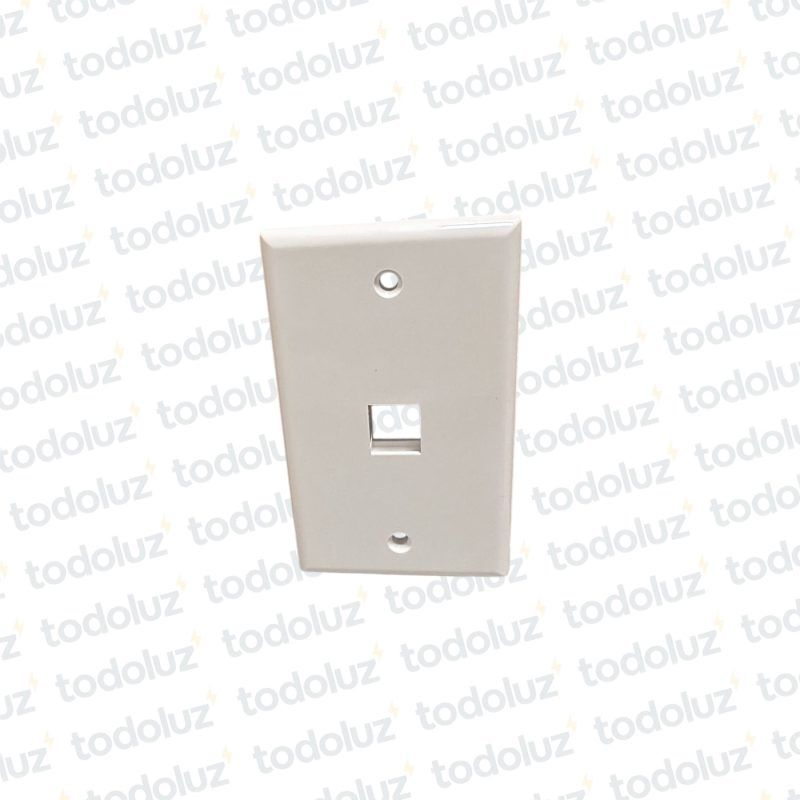Placa Keystone (Face Plate) 1 Puerto Embutir 4x2 Blanco