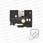 Cinta Rotuladora Flexible Texto Negro; Fondo Blanco 12mm