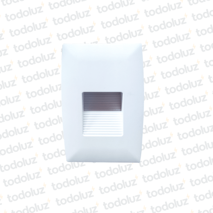 Spot Emb. Balizador Led Rectangular Blanco 2W 80lm Luz Calida 3000°k