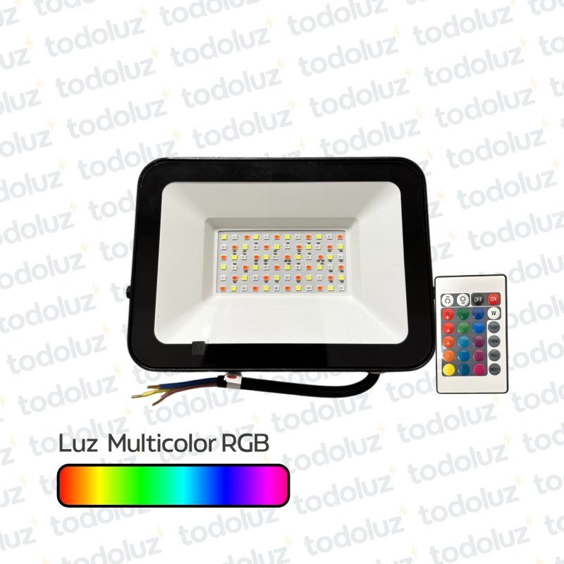 Proyector Led 50W Multicolor RGB c/ Control 220Vac