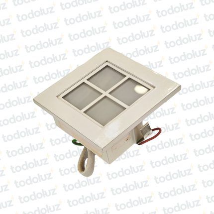 Spot Emb. Escalera B. Cuadrado BL V. D. C. BL 16LEDS (52.095)(Liquidacion)