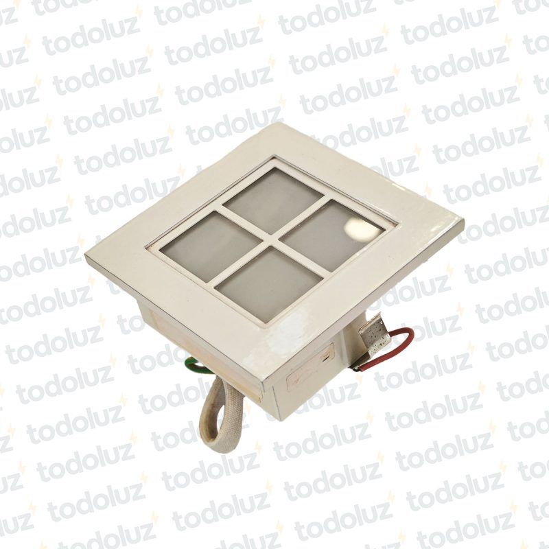 Spot Emb. Escalera B. Cuadrado BL V. D. C. BL 16LEDS (52.095)(Liquidacion)