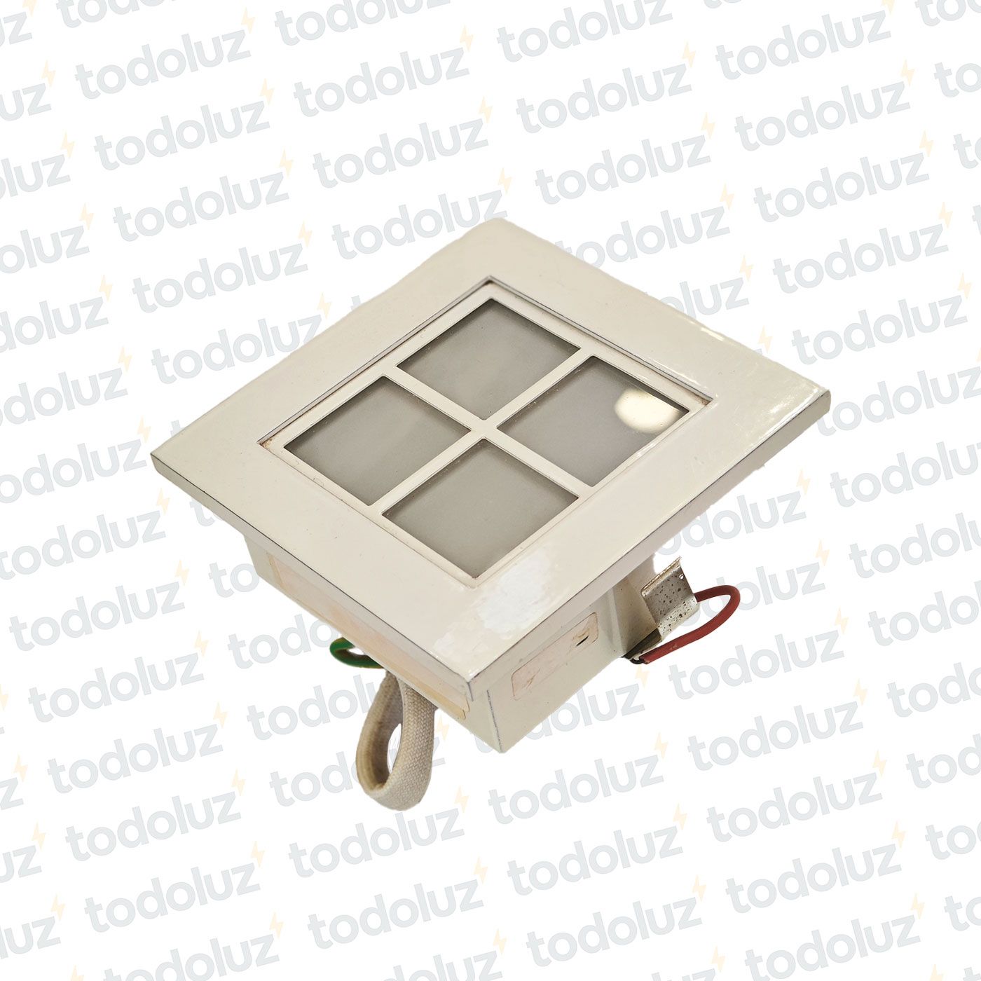 Spot Emb. Escalera B. Cuadrado BL V. D. C. BL 16LEDS (52.095)(Liquidacion)