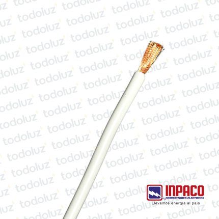 Cable Multifilar 2.5mm² Blanco 750V Antillama (x.1metro) Inpaco