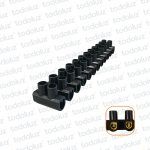 Tira Bornera 30A 16mm² Negro (x.tira/12bornes)