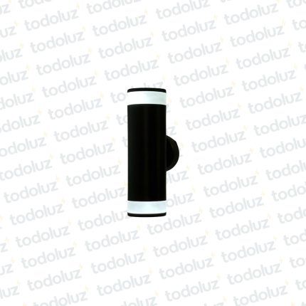 Aplique Ext. Bidireccional Cilindrico Negro Superior/Inferior Vd. Translucido 2*GU10 (57.465)