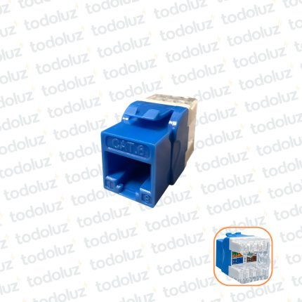 Conector Hembra Jack RJ45 Cat.6 Azul