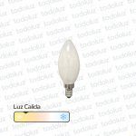 Lamp. Led Vela 6W 480lm E12 Luz Calida 3000°k Opal 220Vac