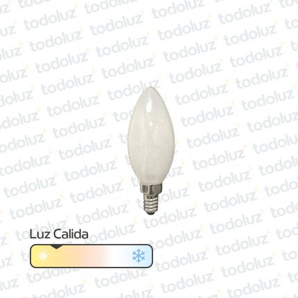 Lamp. Led Vela 6W 480lm E12 Luz Calida 3000°k Opal 220Vac