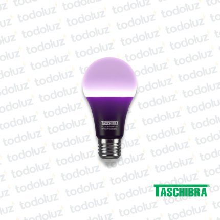 Lamp. Led Bulbo 7W E27 Luz Negra 220Vac Taschibra