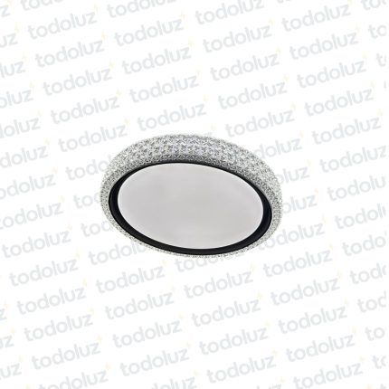 Plafon Circular Led Incorp. Efecto Diamante Acabado Negro 20W Regulable c/ Control (51.172)