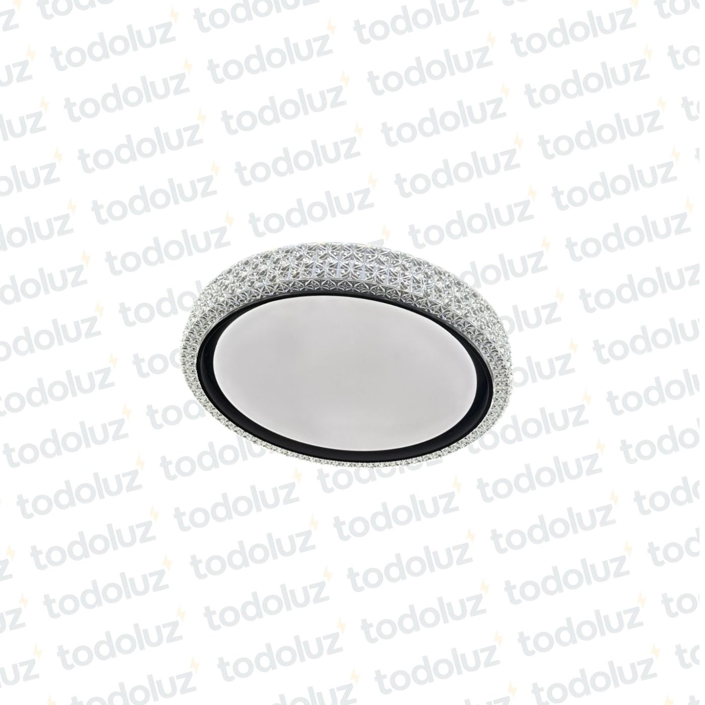 3fad6a2e-1709-400c-8e9e-b002b6f02bf5-13210.jpg Plafon Circular Led Incorp. Efecto Diamante Acabado Negro 20W Regulable c/ Control (51.172)