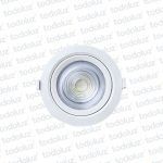 Spot Led Redondo Movil p/ Embutir Borde Blanco 10W Luz Neutra 4000°k