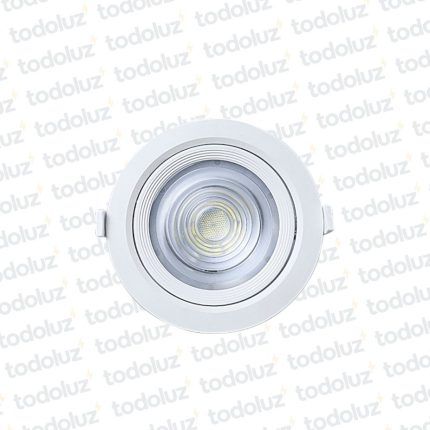 Spot Led Redondo Movil p/ Embutir Borde Blanco 10W Luz Neutra 4000°k