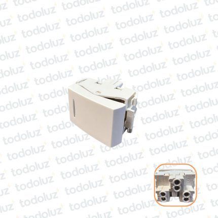 Mod. Int. 24mm (1mod) Combinacion 10A 250V Blanco Ek