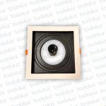 Spot Embutir Modular Cuadrado Blanco con Fondo Interior Negro Movil Par30 1*E27 (52.253.BlNg)