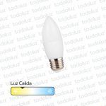 Lamp. Led Vela C37 7W 630lm E27 Luz Calida 3000°k Opal 220Vac