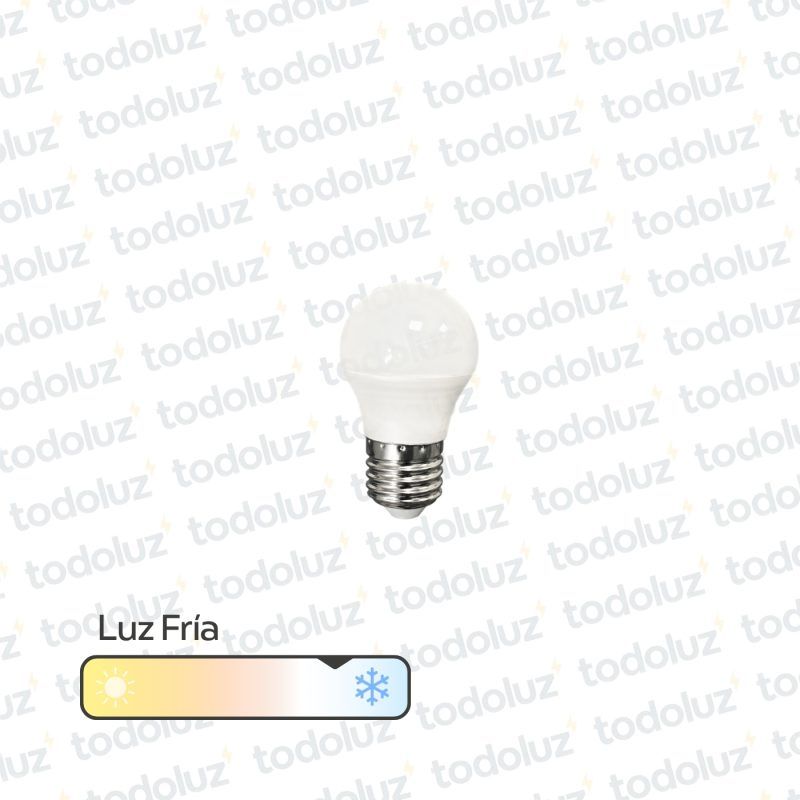 Lamp. Led Gota G45 5W 450lm E27 Luz Fria 220Vac