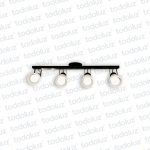 Aplique B. Circular Barra Lineal Negro Cabezal Movil PVC 4*E27 (50.528)